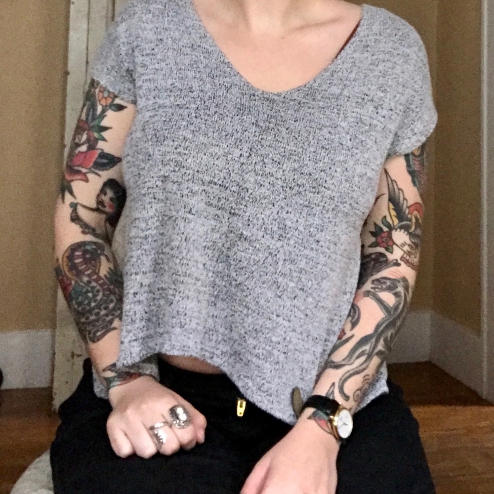 Grey vneck